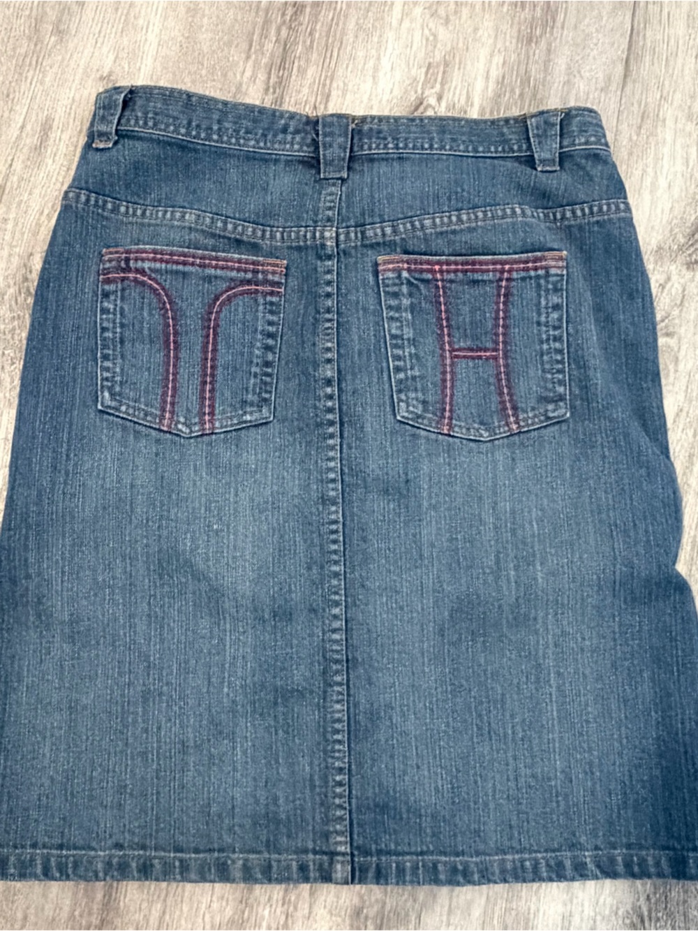 Vintage Y2K Tommy Hilfiger Denim Skirt Womens 4 Retro Embroidered Pocket Logo